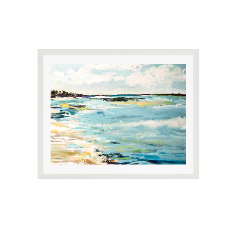 Beach Surf III by Karen Fields, White, 8"H x 12"W