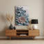 Abstrait floral 71, art mural gris en métal-1682485278