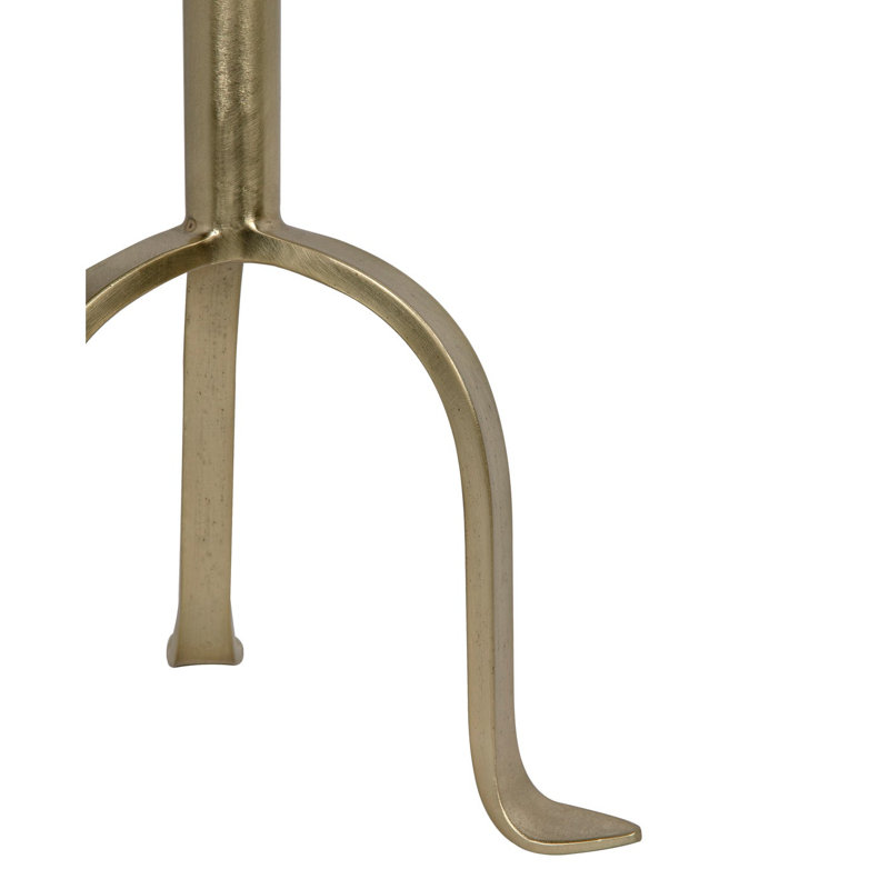 Tini End Table, Antique Brass