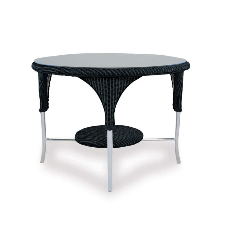 Universal Loom Accessories Outdoor Round Dining Table, Ebony