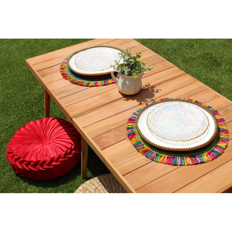 Anatolija Jute No Pattern Round Placemat