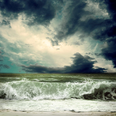 View Of Storm Seascape by Yuran-78 - Wrapped Canvas Print