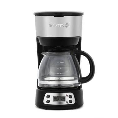 Hamilton Beach® 5 Cup Compact Coffee Maker with Programmable Clock & Glass  Carafe & Reviews