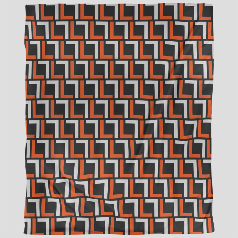 Housse de couette simple, Polyester brossé, Housse de couette pour lit simple, Orange / blanc / noir
