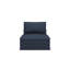Chaise modulaire Steer Blue avec traversin et coussin amovibles