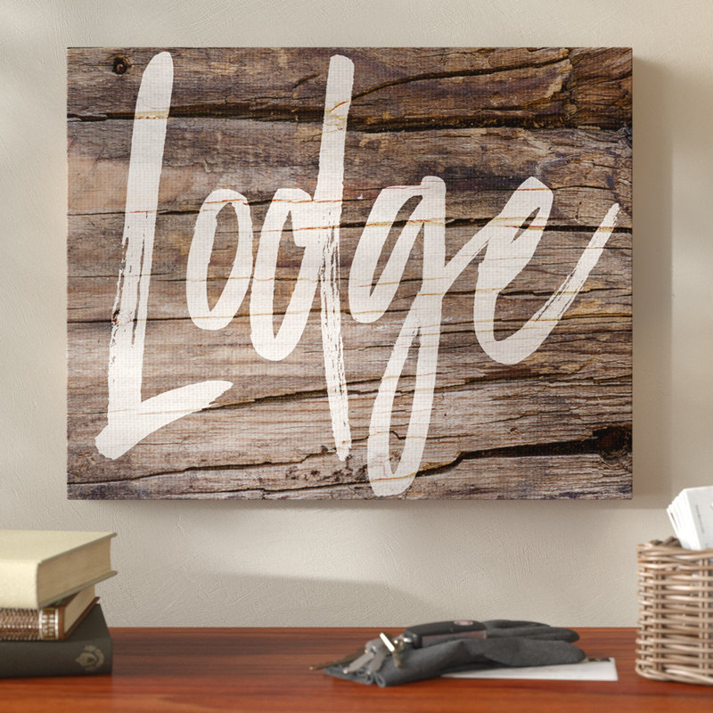 Lodge - reproduction d'art textuel sur toile, Toile tendue, H 16 po x l 20 po