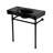 Kingston Brass Imperial 36-Inch Ceramic Console Sink with Stainless Steel Legs (8-Inch, 3-Hole)-100522547-100522548