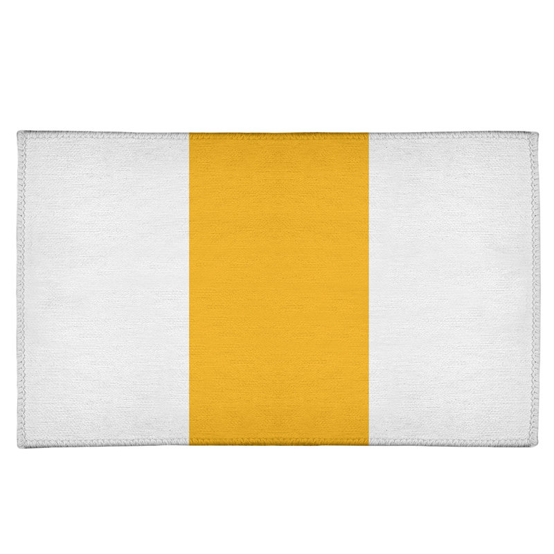 Tapis à rayures de football jaune pittsburgh, Rectangle 2 pi x 3 pi