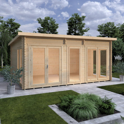 The Optima Tongue & Groove Log Cabin 18x14w