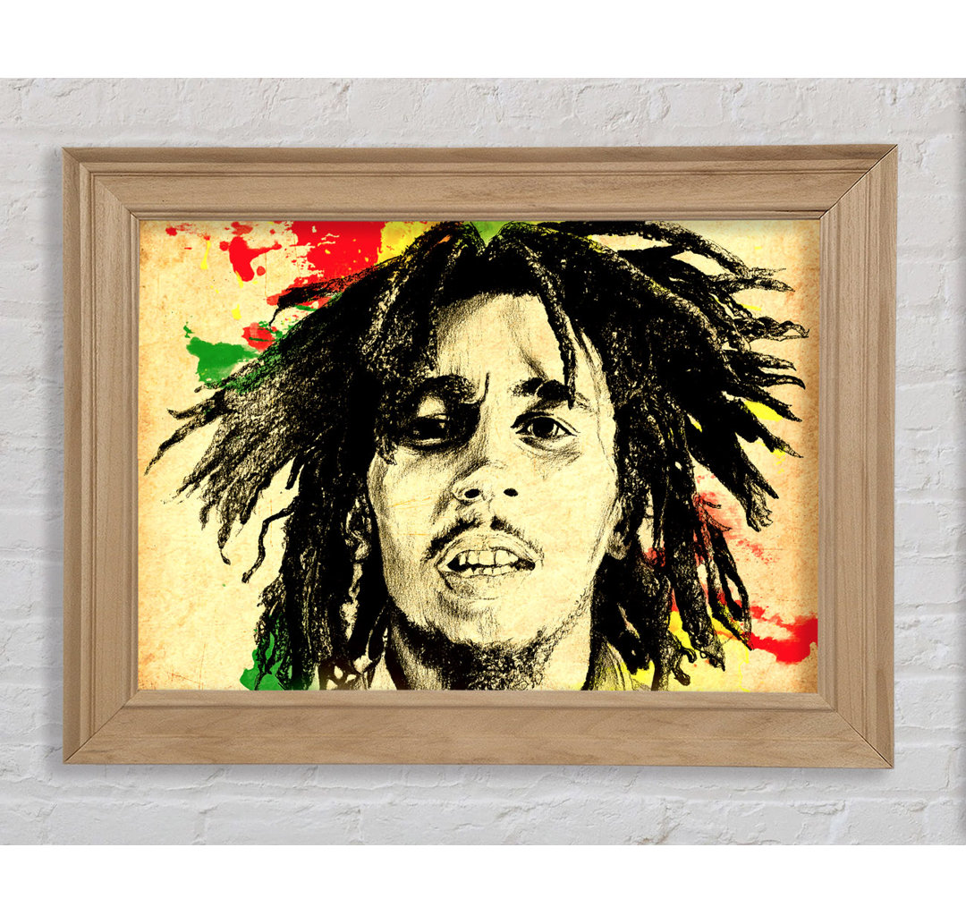 Bob Marley Splash Farbe - Druck