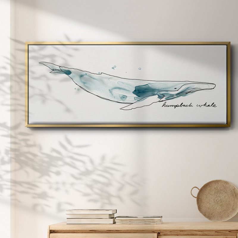 Baleine II - toile encadrée, H 20 po x l 50 po