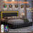 Jalna LED Lighted Upholstered Bed Frame with Bluetooth Sync Lights, Adjustable Headboard & 4 Storage Drawers, No Box Spring Needed, Easy Assembly,-1198246829-1146210902