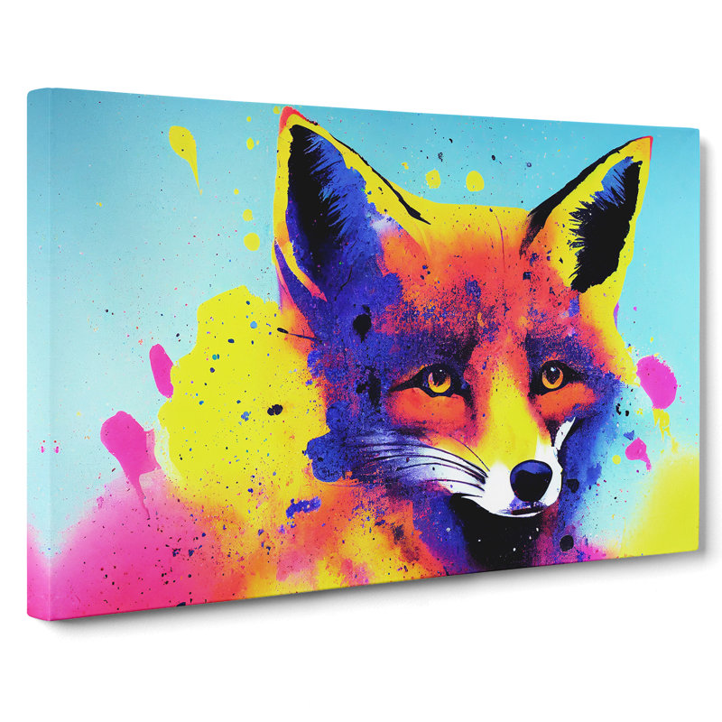 Fox Splashed Vol.2 Abstract - Wrapped Canvas, 35cm H x 50cm W x 3cm D