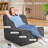 Serta 33"D x 39"W Ergonomic Linen Memory Foam Bean Bag Chair, Bean Bag Sofa with Removable and Machine Washable Cover, Accent Sofa Chair Lounger, Game Chair-104239826