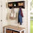 Shaker Cottage (L) 36" x (W) 9" x (H) 14" Wall-Mounted Coat Rack with 3 Open Shelves, Charcoal-349684276