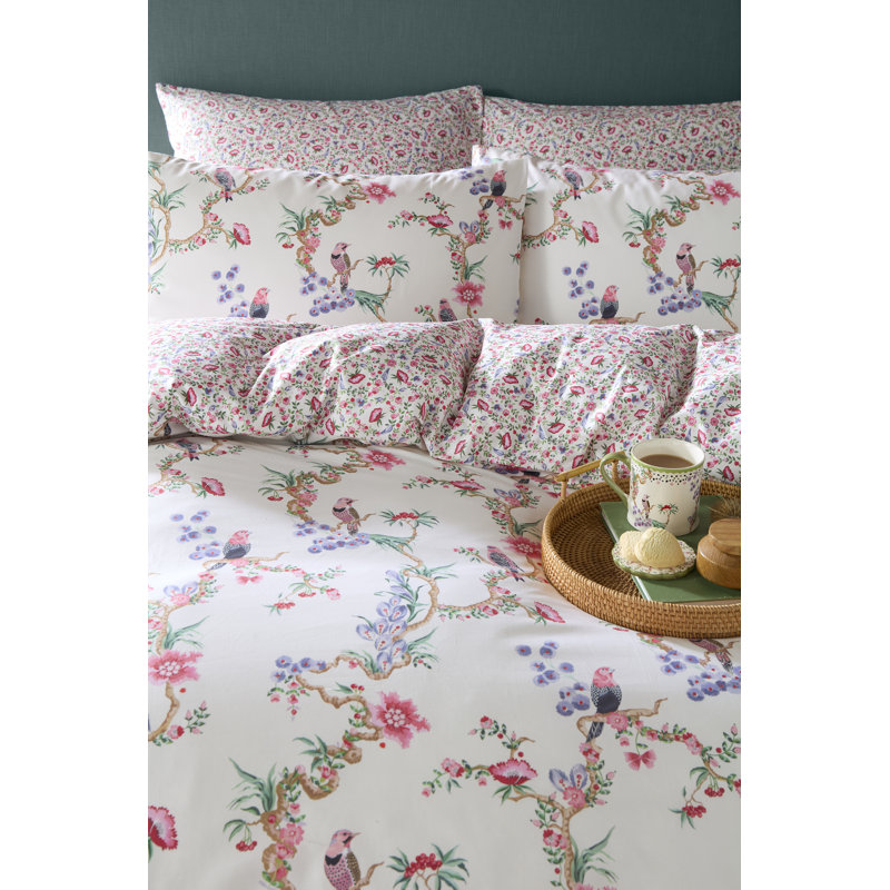 Birds of a Feather Blush Bedset, Super King