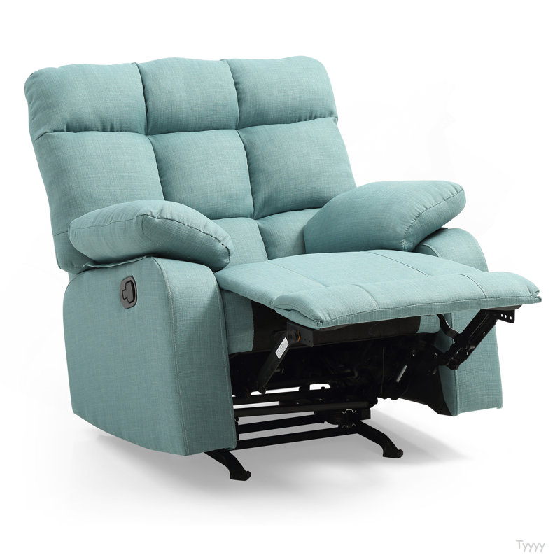 Élégant fauteuil inclinable rembourré bleu sarcelle, Sarcelle