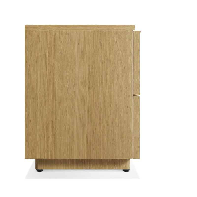 Murmur 2 - Drawer Solid Wood Nightstand, White Oak