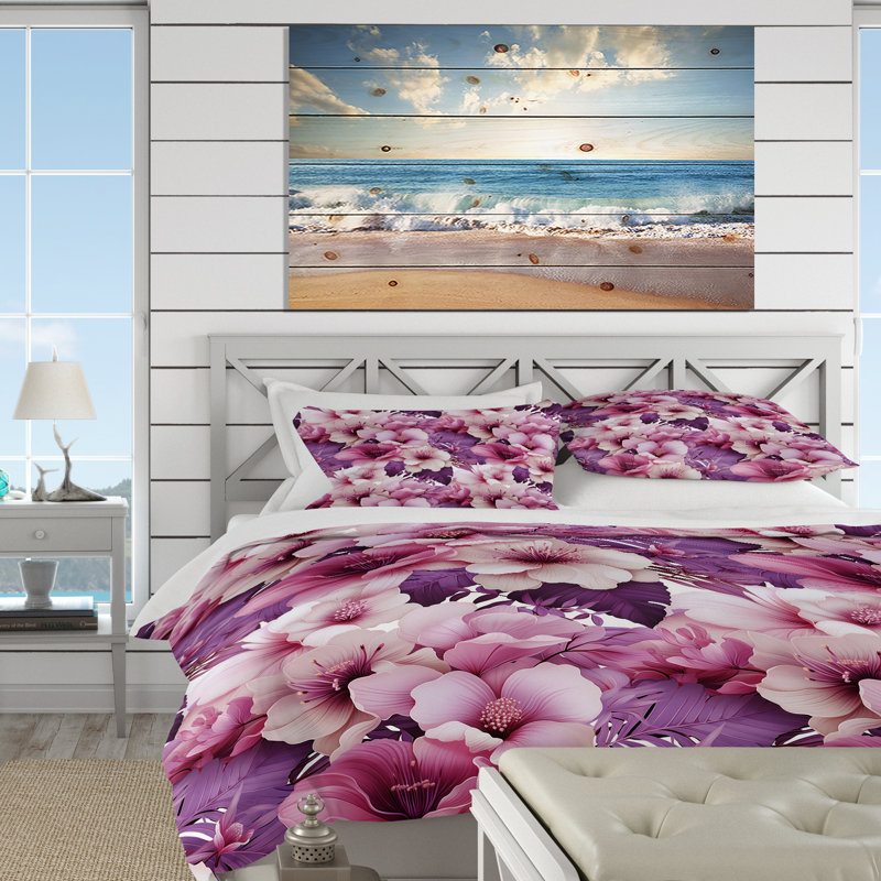 Ensemble de housse de couette Orchid Dream, Housse de couette pour grand lit et 2 taies décor
