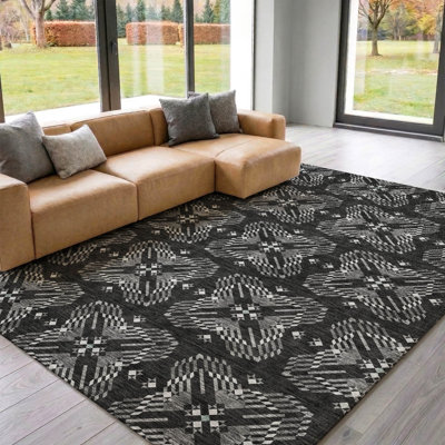 Tapis géométrique Premium lavable à la machine Villers
