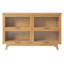 Armoire de rangement moderne avec 4 portes et vitrine