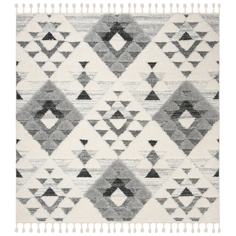 ImraanMoroccan Tassel Shag Performance Geometric Rug