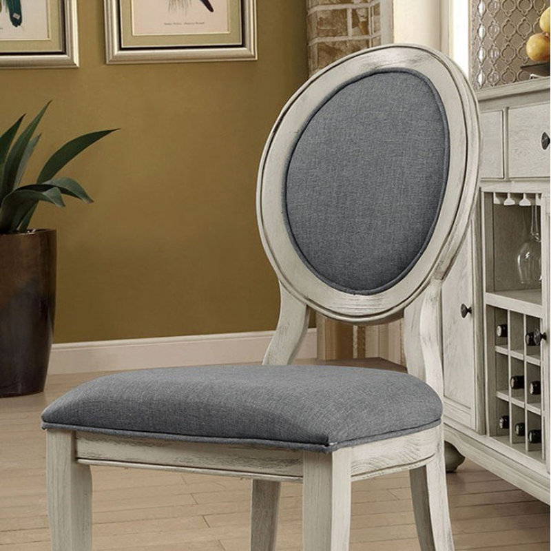 Ensemble de 2 chaises d'appoint Transition, Blanc antique