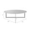 Arendt Modern Industrial Round Coffee Table With Tempered Glass Top