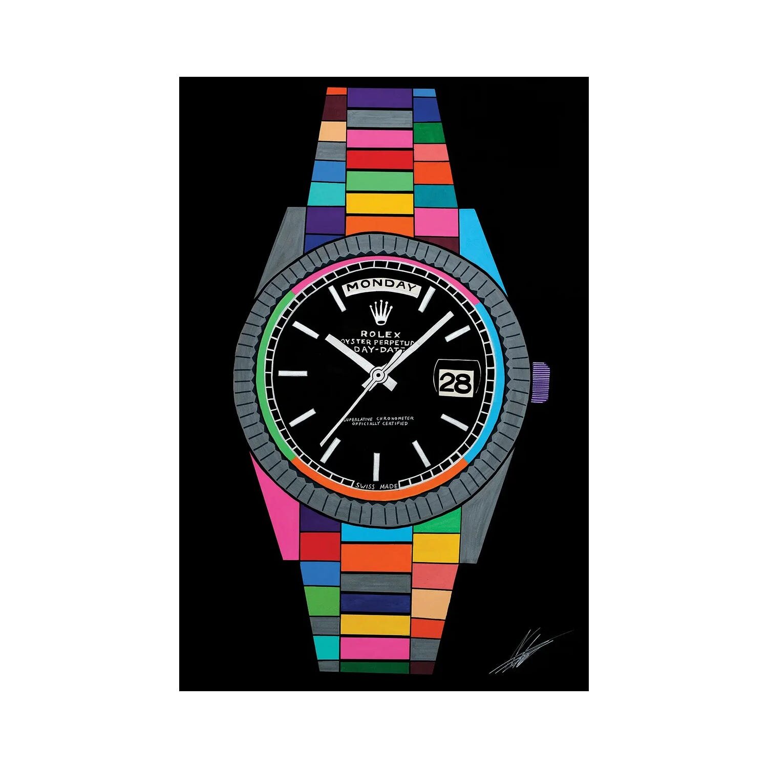 The Rolex On Canvas by Noah Laatar Print