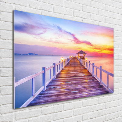 Wooden Pier - No Frame Print on Glass