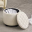 Repose-pieds moderne avec rangement et pouf en lin 18,75 po avec rangement caché pour le salon, la chambre à coucher-8122050