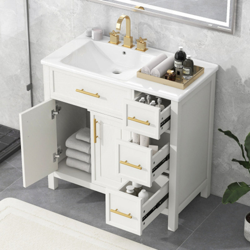 Meuble-lavabo 36 po avec comptoir d'évier, Blanc