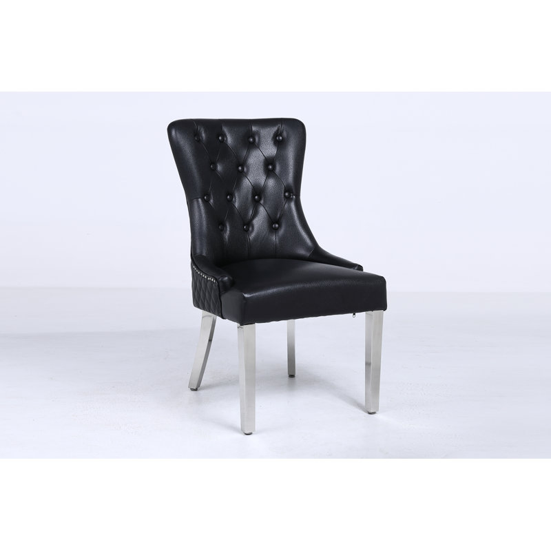 Traub Upholstered Dining Chair, Black