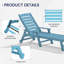 Chaise longue avec accoudoirs et roulettes Swann-107144113