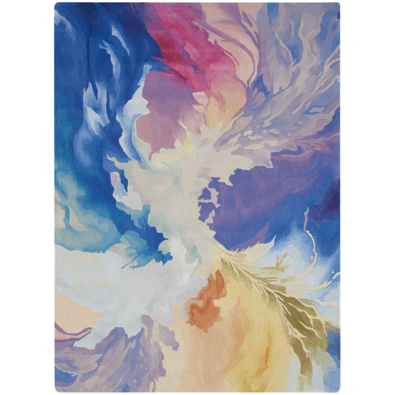 Abstract Area Rug, Rectangle 3'9" x 5'9"
