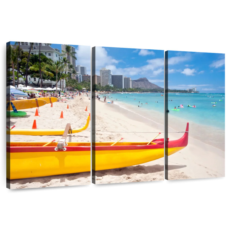 Gillard Waikiki Beach Boats, 32" H x 50" W