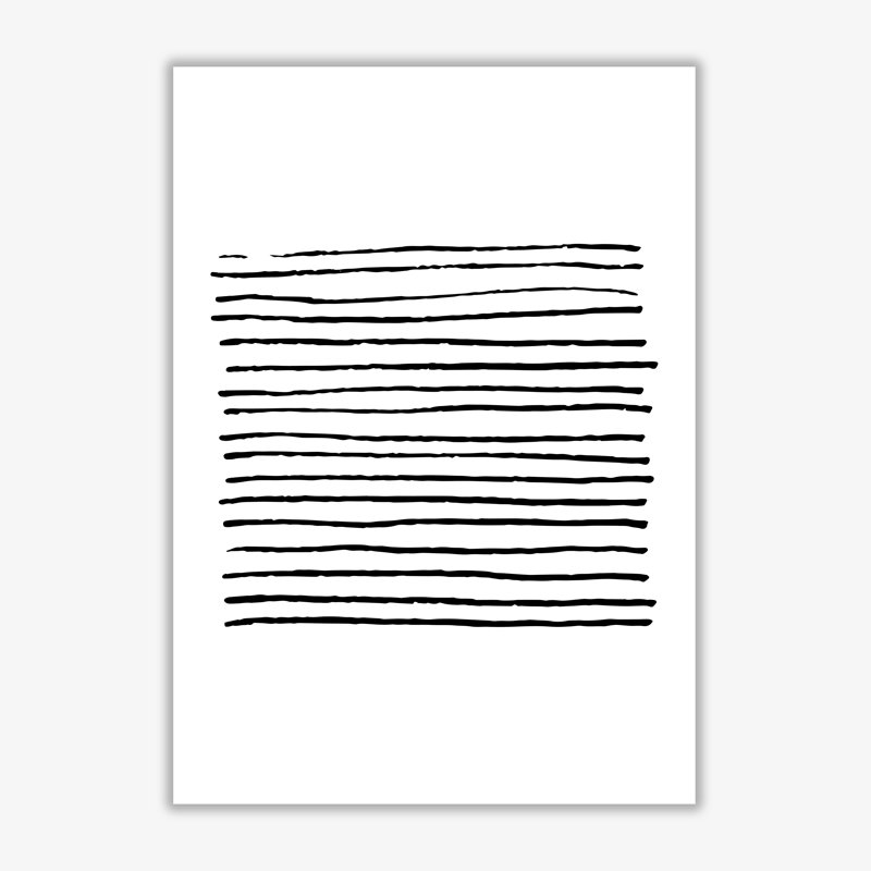 Black Zebra Lines Abstract - Print, No Frame, 42 cm H x 30 cm W x 1 cm D