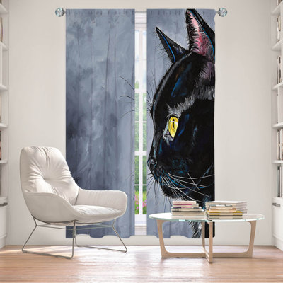 Paire de rideaux obscurcissant en polyester Gafita
