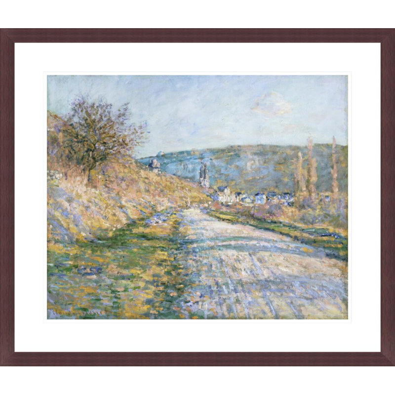«The Road to Vétheuil» par Claude Monet, impression giclée encadrée, H 23,5 po x l 27,45 po