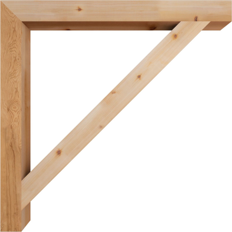 Support de bloc traditionnel, Cèdre rouge de l'Ouest (lisse), H 44 po x l 3,5 po x P 44 po