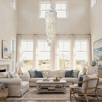 3 - Light Dimmable Tiered Chandelier