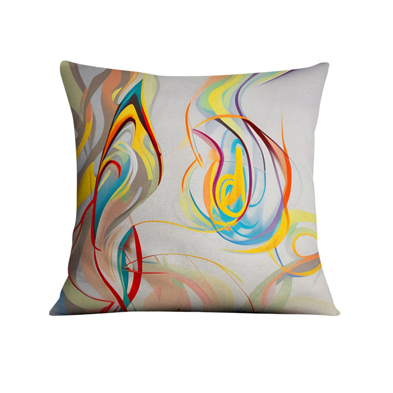 Coussin décoratif avec insert, H 18 po x l 18 po, Multi abstrait 29