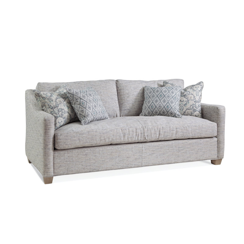 Oliver Sofa, Gray Sugar Performance; 0863-84, Java Finish