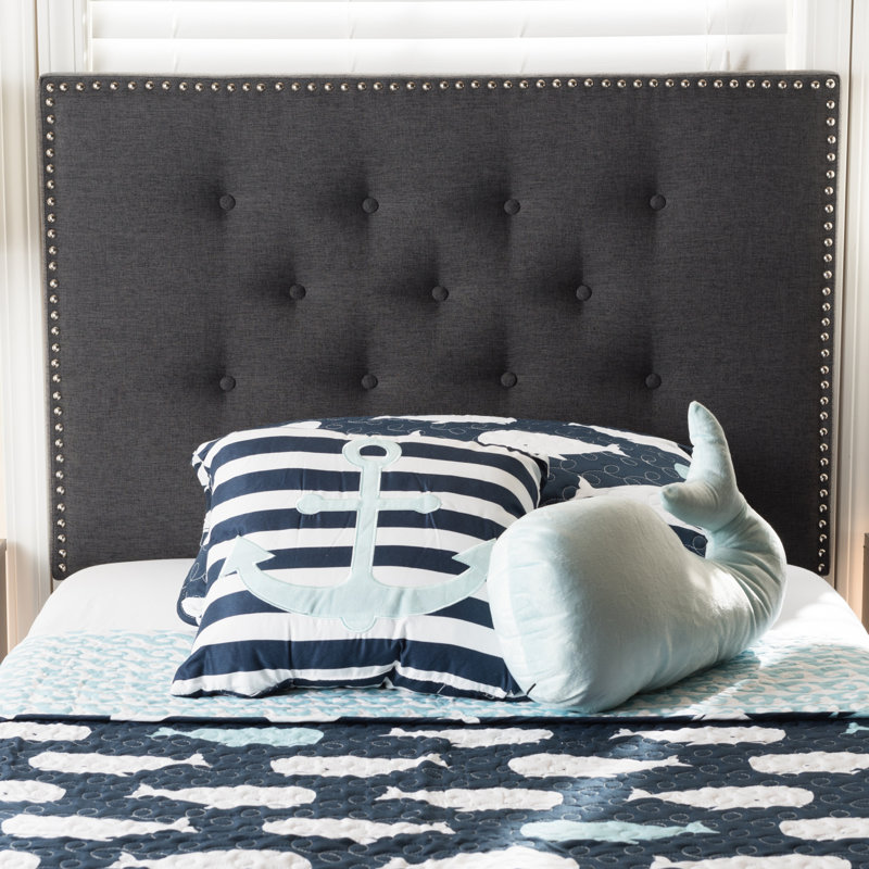 Michelli Upholstered Headboard, King, Grayish Beige