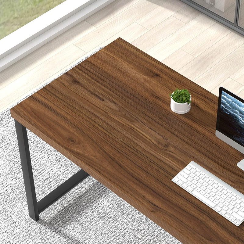 Bureau d'ordinateur, bureau à domicile en bois, bureau d'écriture