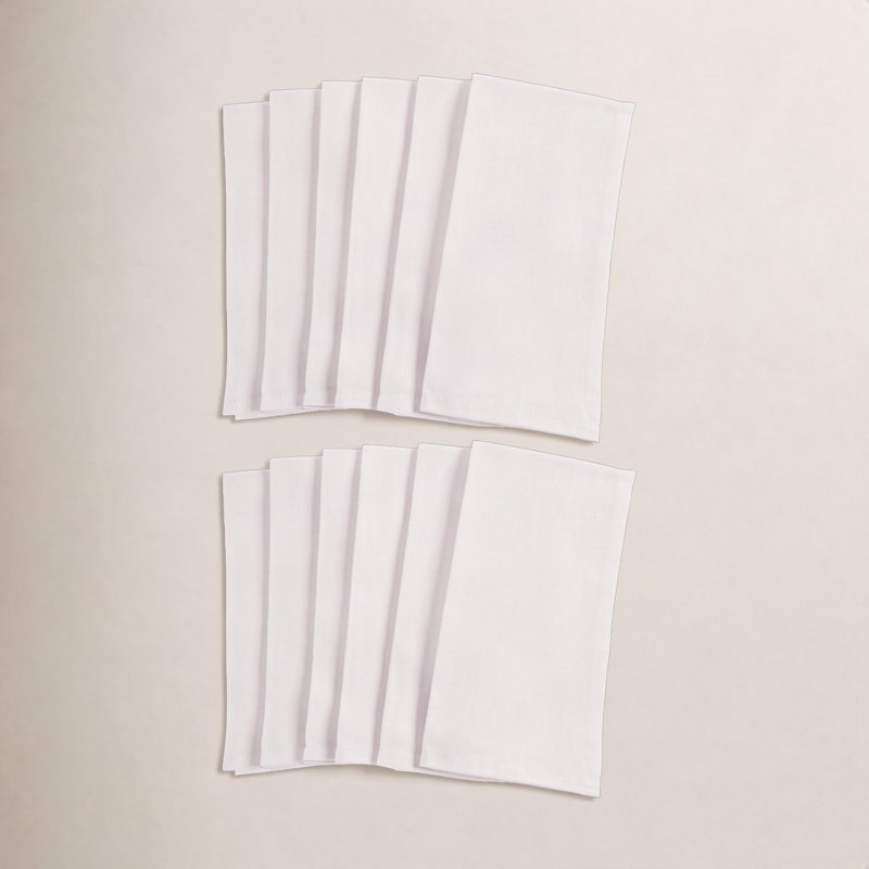 Serviettes de table de 20 po Chateau, Blanc