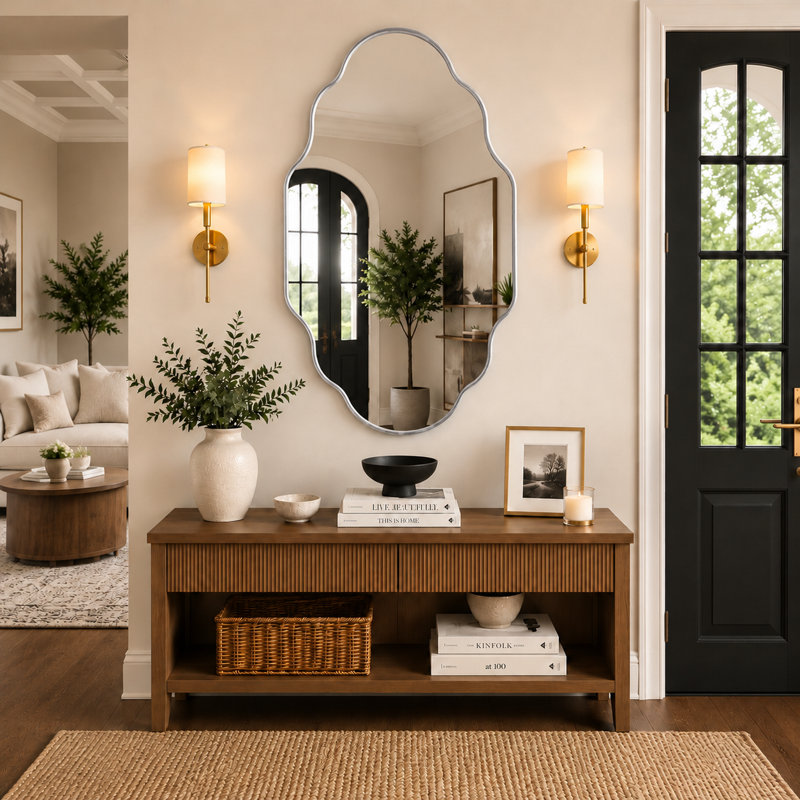 24" x 36" Silver Oval Bathroom Vanity Mirror, Aluminum Frame, 4mm HD Shatterproof Glass, Wall Mounted Vertical & Horizontal