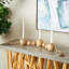 Porte-bougie décoratif en bois de manguier avec pompon Cole-2004458930