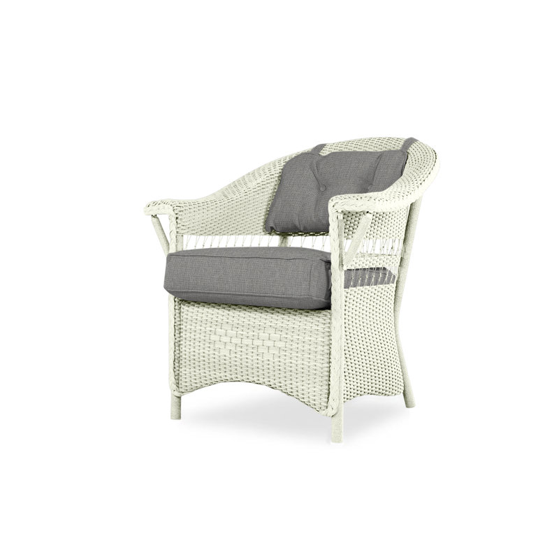 Nantucket Outdoor Dining Armchair, Sailcloth Seagull, Ivory