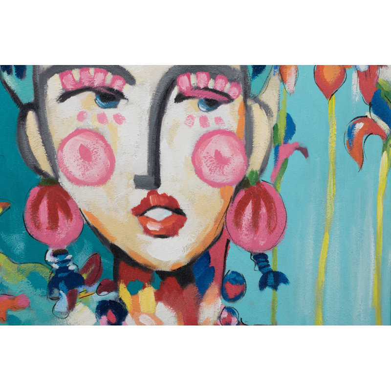 Frida In Trad - Wrapped Canvas Painting